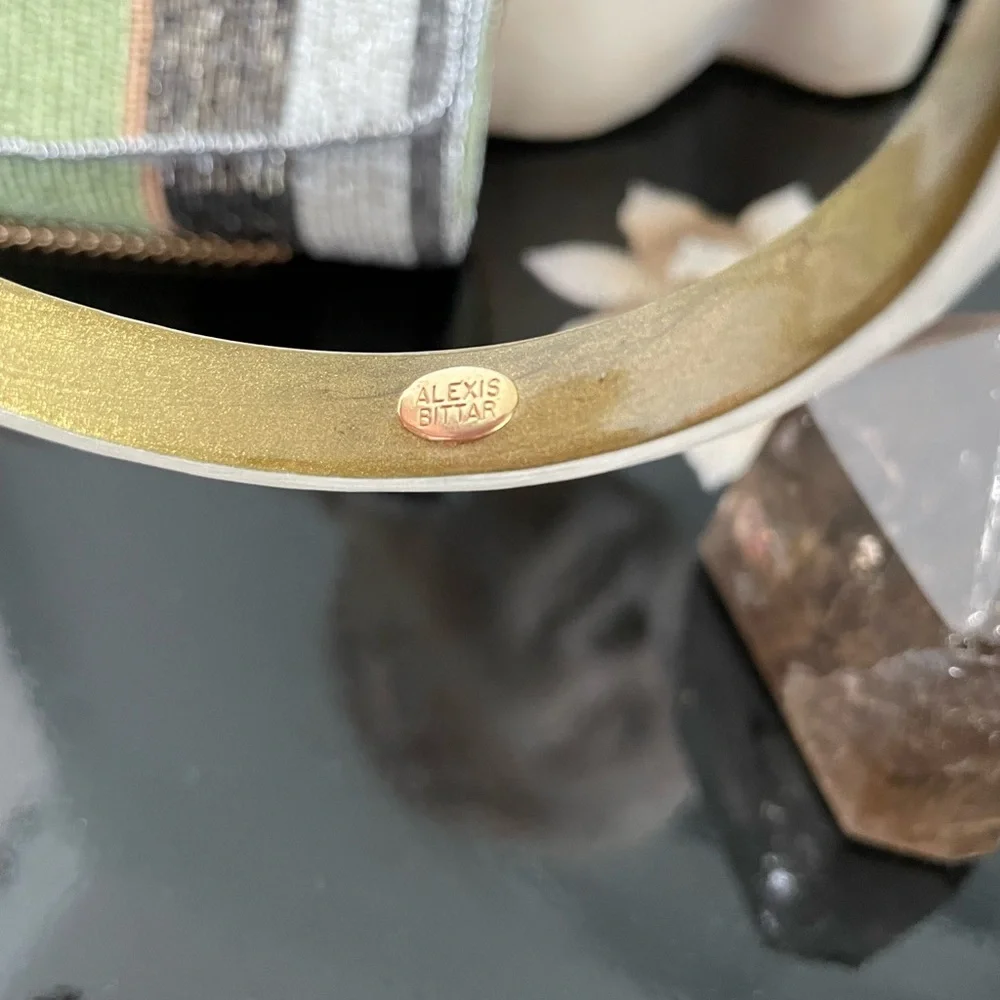 Alexis Bittar Lucite Skinny Bangle Bracelet perfect for stacking - Picture 7 of 7